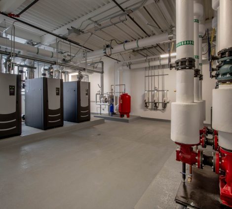 Commercial boiler plant room